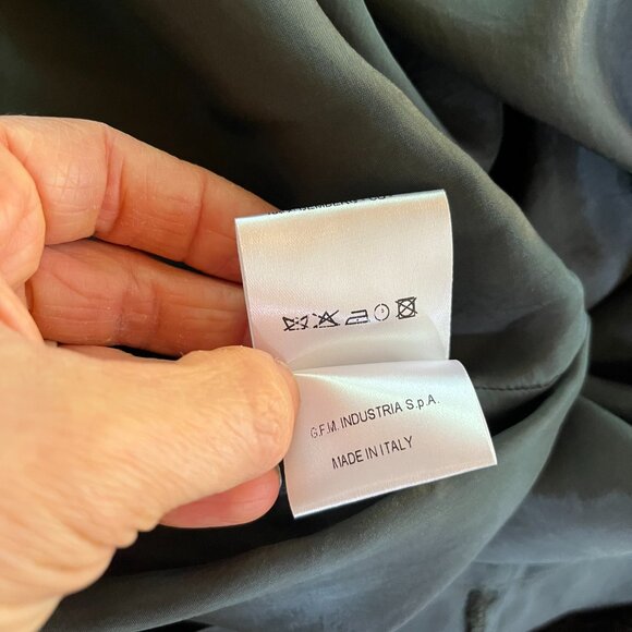 Hache Size 44 Textured Boucle Sleeveless Shift Dress Green Brown - Picture 12 of 12